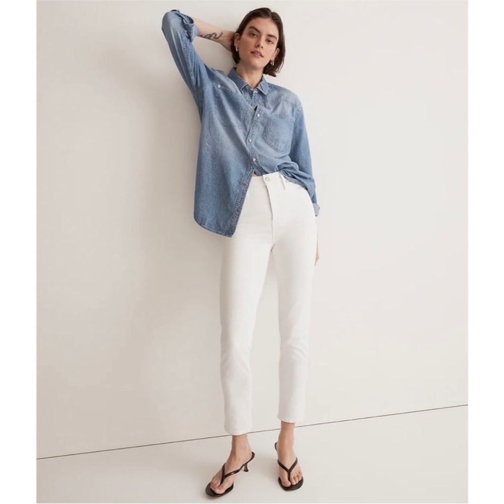 Madewell Stovepipe Jeans Pure White Size 33